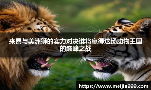 来昂与美洲狮的实力对决谁将赢得这场动物王国的巅峰之战